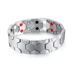 Fashion health titanium germanium neodymium magnetic bracelet men