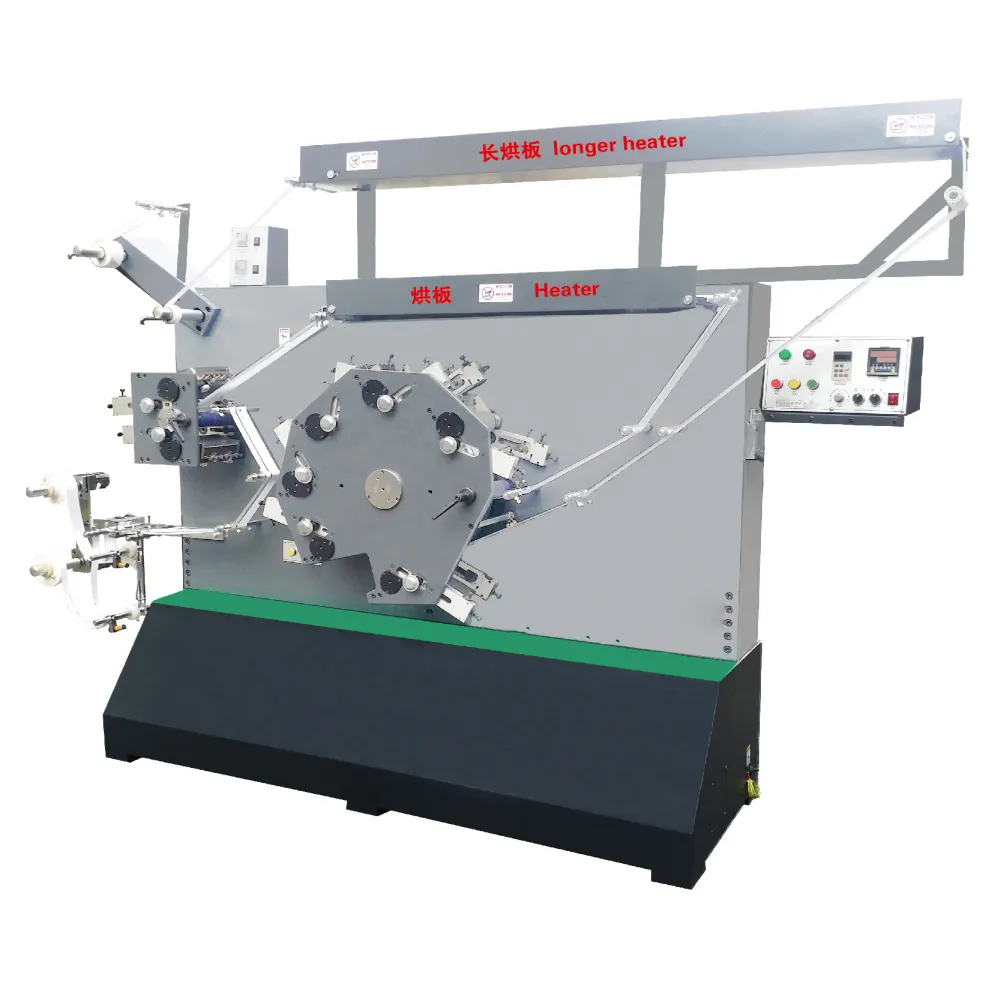 Full Automatic Logo Label Non Woven Fabric Cloth Nylon web width 330mm paper printing flexo press machine