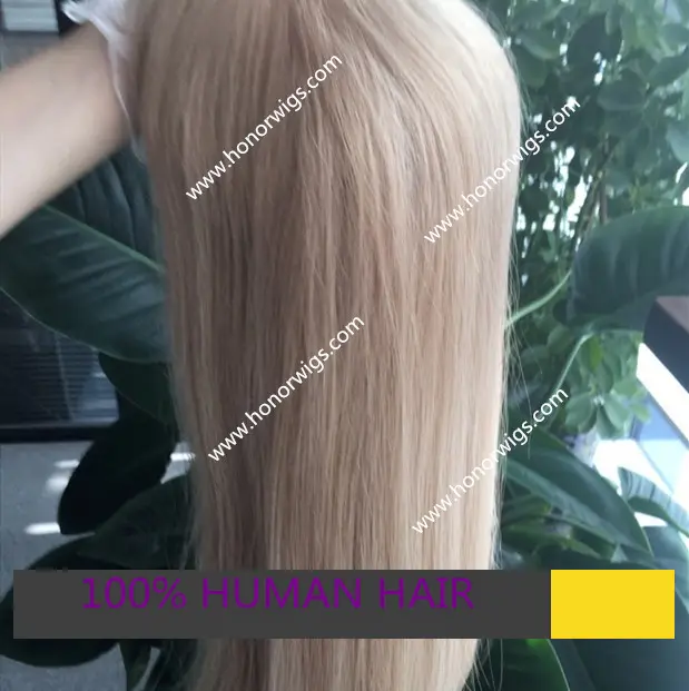 F297 Cinese dei capelli umani parrucca piena del merletto #18 di colore 18 "di lunghezza 130% densità dei capelli stile diritto naturale 2 parrucche