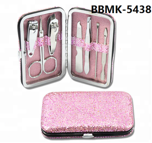 Tratamiento de cuidado de uñas Belleza Color Rosa Lady Grooming Steel Nail Clippers Kit Case 6Pcs Girls Pedicure Manicure Gift Set - Product Image 3
