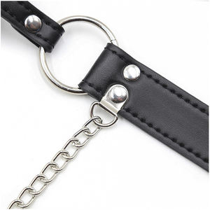 Balle à mordre en silicone de taille moyenne, amusante et <span class=keywords><strong>sexy</strong></span>, pour femmes, avec chaîne/anneau de clip à lait en acier inoxydable, bouchon buccal, jeu de rôle, jouet pour adultes - Product Image 3