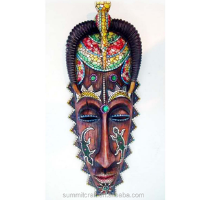 Resina hechos a mano áfrica tribal máscaras 3d decoración de la pared - Product Image 1