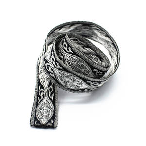 Ribbon Jacquard Net Tape Nhà Máy Trực Tiếp Dệt Polyester Ruy Băng Tùy Chỉnh Ribbon Trang Trí Hàng May Mặc, Một Mặt Màu Pantone - Product Image 1