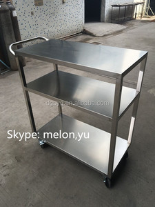 Chariot de traitement en acier inoxydable, 2 <span class=keywords><strong>étagère</strong></span>s, 60x40 <span class=keywords><strong>cm</strong></span>, livraison gratuite - Product Image 3
