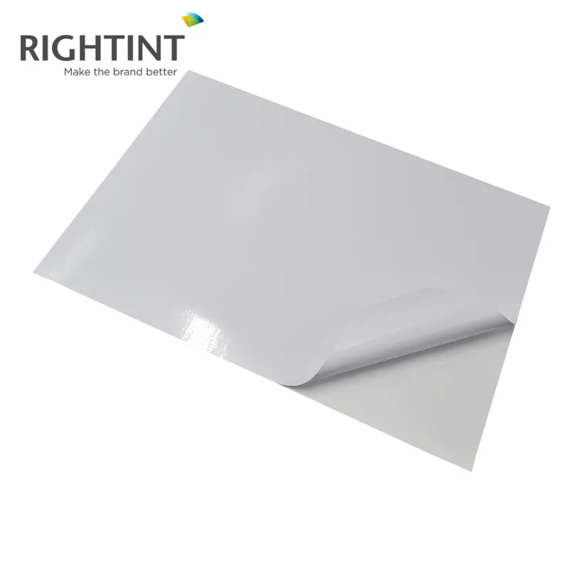 80 mic A4 Size Removable Glossy White PVC vinyl Label Material Self Adhesive Sticker For Stationery