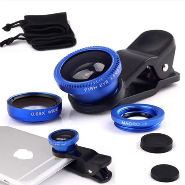 Mobile phone Camera Lens Universal Clip 3 in 1 lens for mobile phone CE RoHS