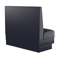 Banque de Restaurant Commerciale Rembourrée en Similicuir PU Noir Capitonnée, Canapé Banquette pour Café, Bistrot, Hôtel, Salle à Manger