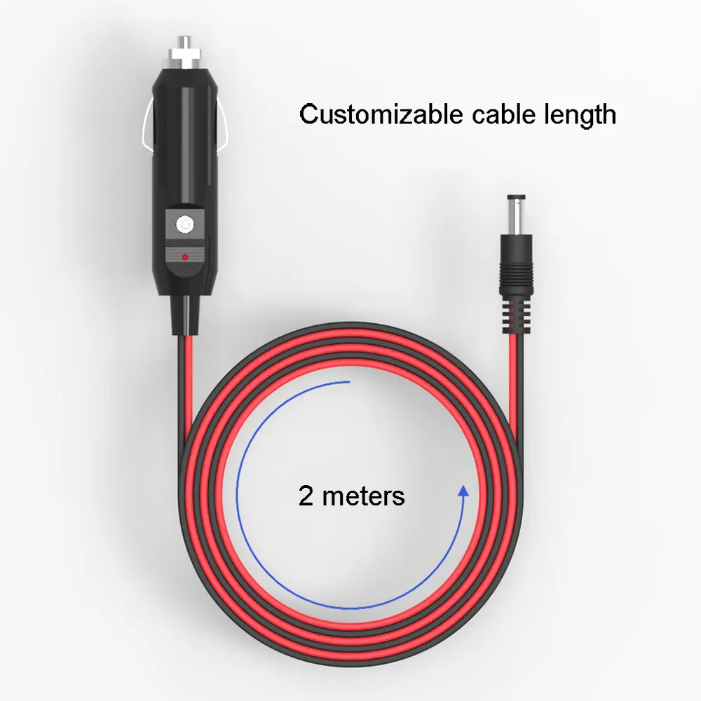 Custom 12V Car Cigarette Lighter Plug Socket Adapter Cable