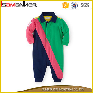 Nouveau style bébé barboteuse <span class=keywords><strong>polo</strong></span> col populaire bébé club vêtements - Product Image 4