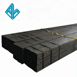 ASTM A500 GR.B 25x50 iron fence square steel black asian rectangular tube pipe