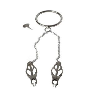 Black Emperor neue Edelstahl halsband Brust klammer Hunde kette SM Spielzeug für Erwachsene