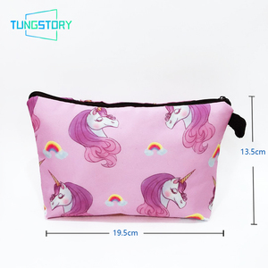 Gros Cadeau Promotionnel Personnalisé Dessin Animé Impression Cosmétiques Et Sacs Un Ensemble Polyester Sac À Cordon Sac À - Product Image 4