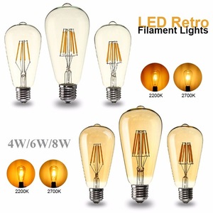 <span class=keywords><strong>Vintage</strong></span> Filament Led Edison <span class=keywords><strong>Ampoule</strong></span> 2 W 3 W 4 W 5 W 6 W 7 W 8 W Chaud Éclairage À Incandescence Lumière Rétro <span class=keywords><strong>Ampoule</strong></span> LED Lampe - Product Image 3