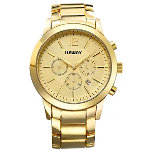 Zes Hand Sport Polshorloge Cool Guy Gouden Mannen Horloge