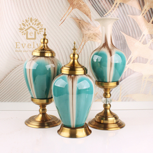 Vase à fleurs en céramique avec fissure de glace Unique, accessoires créatifs de décoration pour la maison, pièces d'exposition d'<span class=keywords><strong>art</strong></span> populaire - Product Image 1