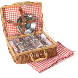 100%handmade natural exquisite kids picnic baskets