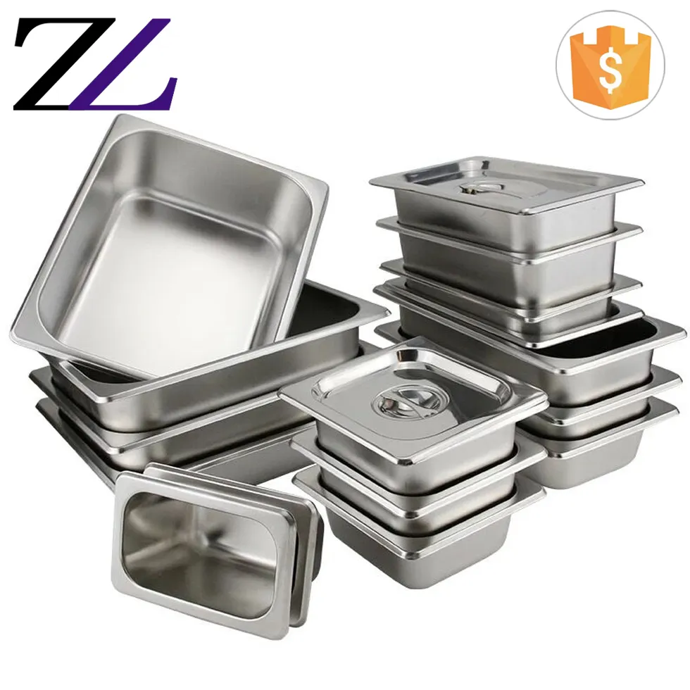 Zhuolin wholesale kitchen accessories used catering equipment food warmer stainless steel gn pan