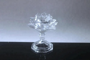 Flor vela de cristal ornamento jar vela <span class=keywords><strong>candelita</strong></span> Con pedestal - Product Image 5