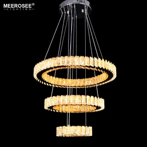 MEEROSEE新着照明製品LEDクリスタルリングシャンデリアDIYペンダントランプ販売MD86353-3R