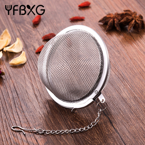 Bola de Té de Malla de Acero Inoxidable 45x45mm con Cadena, Infusor Reutilizable para Té de Hojas Sueltas, Filtro Colador para Tetera, Taza o Jarra - Product Image 1