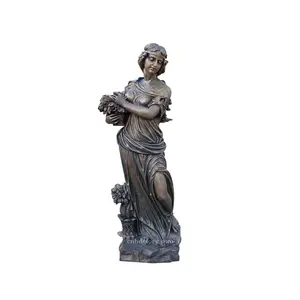 Высокое качество сад уличный пейзаж дизайн Художественная Скульптура Из бронзового стекловолокна четыре сезона статуя богини