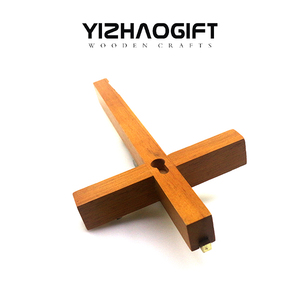 Broche artisanale avec croix en <span class=keywords><strong>bois</strong></span>, 1 pièce, accessoire décoratif pour église Christ - Product Image 4