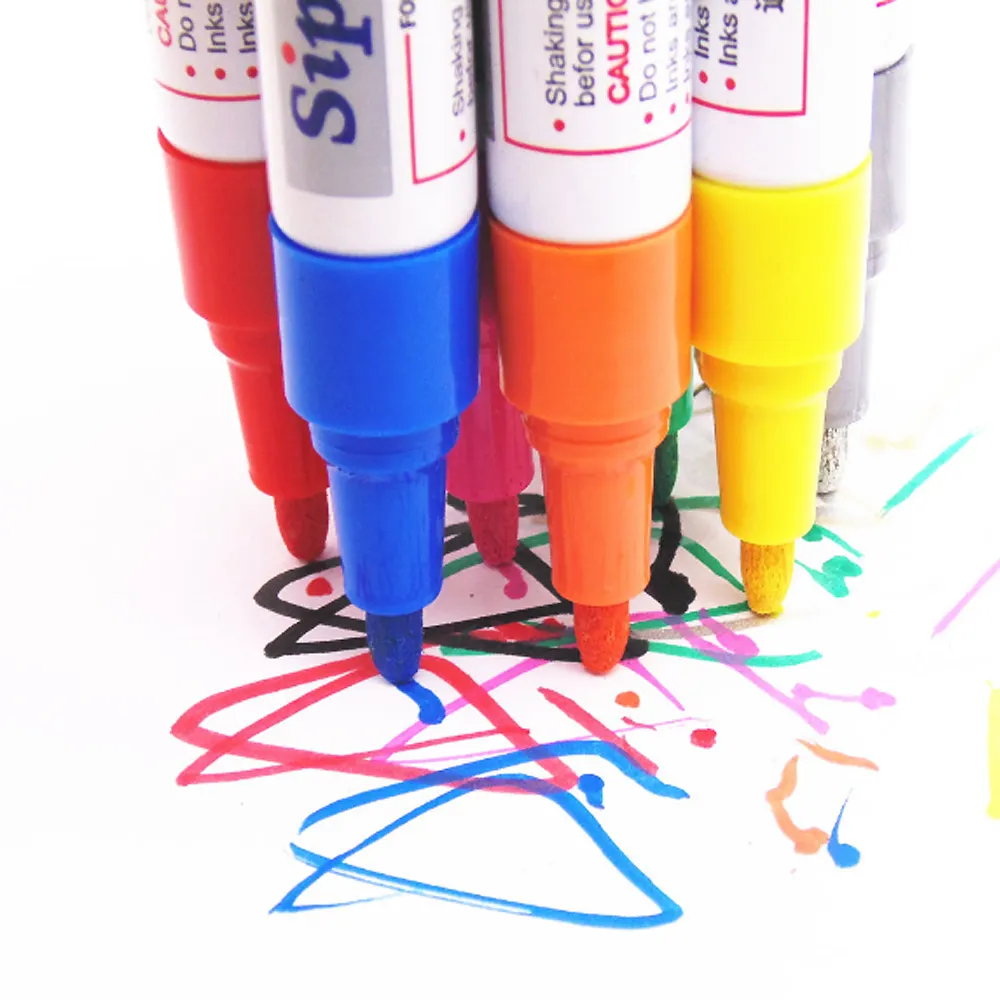 Non-dicuci Warna Tekstil/Kain/T-shirt Permanent Marker Pen, marker putih