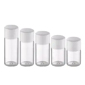 Farmaceutische Glazen Flacon Mini Kleine 2Ml 3Ml 5Ml 7Ml 10Ml 15Ml 20Ml 30ml Dunne Glazen Fles Met Zwart Wit Plastic Cap