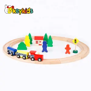 顶级时尚儿童玩具木制迷你赛车轨道 W04C050