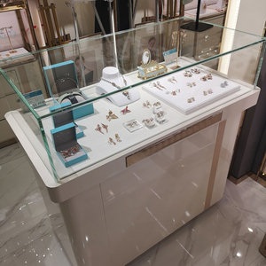 Customized Modern Glass <strong>Display</strong> Cabinet with Glossy Finish for Premium for Luxury Racks - Product Image 2