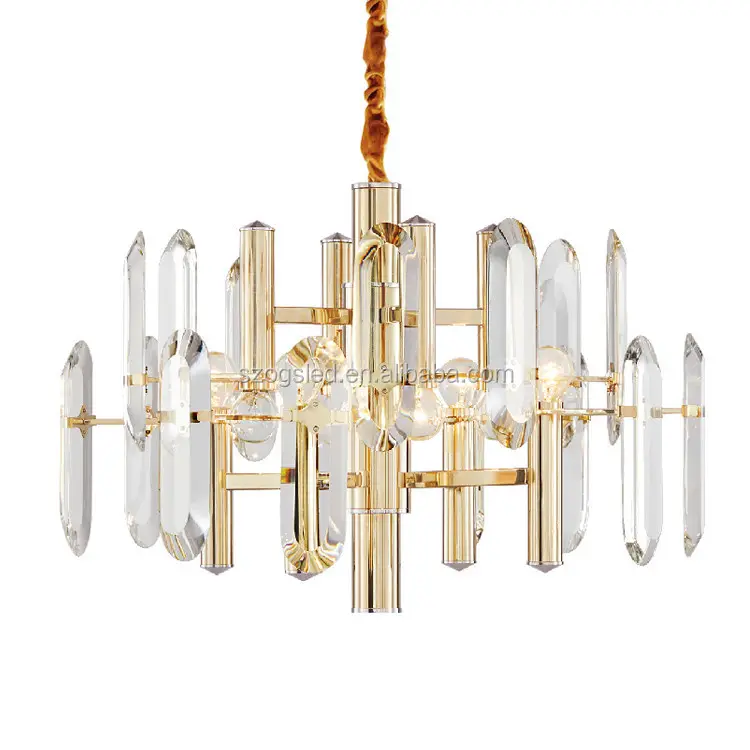 Italy modern style gold glass element patch chandelier glass pendant lamp for restaurant