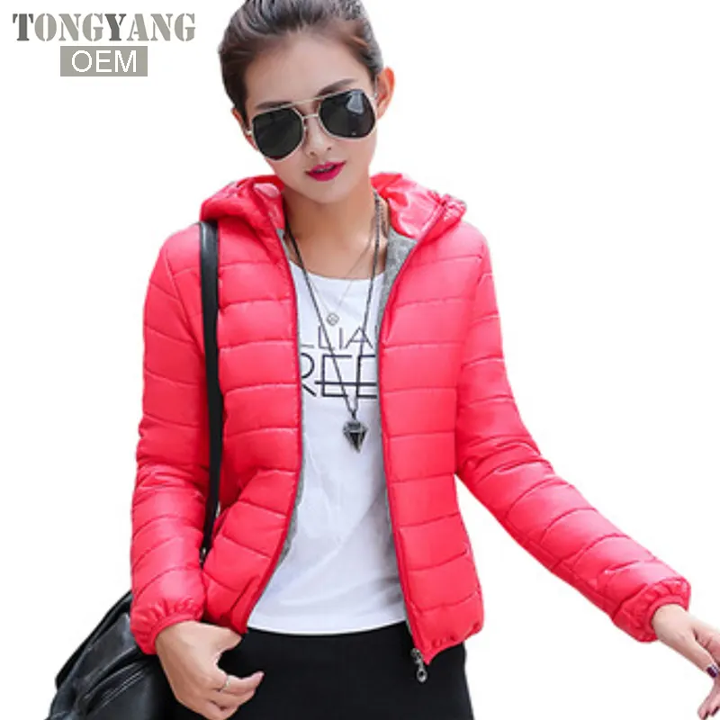 TONGYANG New Winter Jacket Women Hooded Coat Padded Cotton Casual Thin light Basic Parkas Jacket