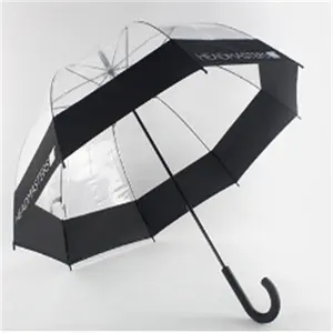 2023Hot Verkauf beliebte Apollo Regenschirm POE klare transparente Regenschirm Kuppelform Kunststoff Regenschirm