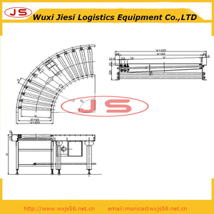 90 Graden Gebogen Zwaartekracht Roltransporteur Van, Draaiende Rollenbaan - Product Image 6