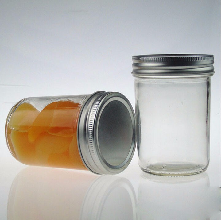 Round Shape Honey Jam Pickles Glass Jar With Twist off Lid Food Storage Glass Jar