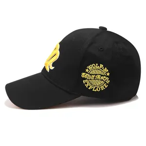 Topi Bisbol Uniseks Logo Bordir 3D Grosir Topi Bisbol Kualitas Tinggi Kustom Dapat Diatur