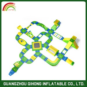 Gigante inflable parque de atracciones, comercial inflable fun city, los niños al aire libre zona de juegos inflables - Product Image 1