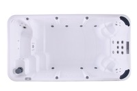 Mini piscine extérieure autoportante moderne pour 5 personnes, en acrylique blanc, jacuzzi pour la maison, utilisation à domicile ou à l'hôtel, comprend un drain