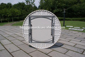 Mesa redonda de plástico para uso externo, mesa redonda de 2018 pés para casamento e sala de jantar - Product Image 4