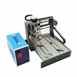 CNC Router 2030 2 In 1 3/4Axis DIY Wood with 300W Spindle CNC Engraving Drilling Milling Machine Engraving Speed 300-2500mm/min