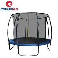 CreateFun - Large Round Kids Trampoline with Safety Enclosure Net