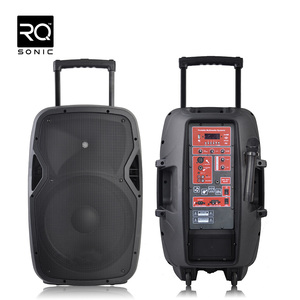 RQSONIC CSL15DZ1 工場価格 15インチ 最高の充電式ポータブルアクティブスピーカーサウンドシステムDJ - Product Image 2