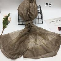 Nazionale degli emirati arabi uniti giorno perla hijab sciarpa netto africano testa tessuto chiffon del merletto della perla sciarpa del hijab