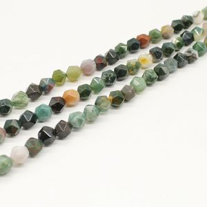Cuentas de piedras preciosas naturales de alta calidad, cuentas de piedra de ágata India cortadas con diamante para hacer pulseras - Product Image 2