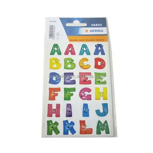 Adesivo de folha de papel do alfabeto da letra colorida, atacado