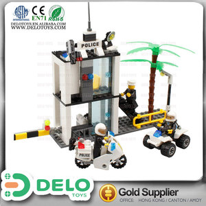 Gros jouet de la chine en plastique construction enlighten brique jouets blocs poste de police play set DE0195051 - Product Image 1