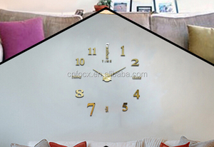 <strong>DIY</strong> Silver Large 3D Wall <strong>Clock</strong> / Home Decorative Mirror Wall <strong>Clock</strong> / Wall Sticker Decal <strong>Clocks</strong> - Product Image 4