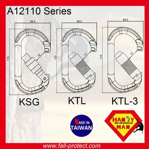 Super O Type 25KN Screw Lock For Wild Sports Aluminum Carabiner - Product Image 6