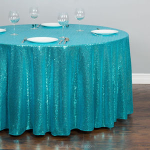 Wholesale Sequin <strong>Tablecloths</strong> Round Embroidered Table Cloths for Wedding <strong>Party</strong> - Product Image 5
