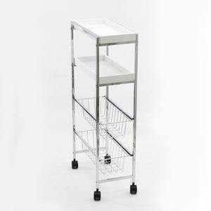 Plateau en plastique MDF à 2 niveaux et chariot à tiroir métallique à 2 niveaux - Product Image 1